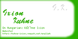 ixion kuhne business card